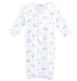 BABY CLUB CHIC tiny rocking horse printed conv.  gown
