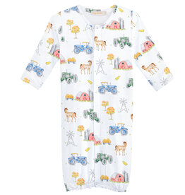 BABY CLUB CHIC tractor farm printed conv.  gown