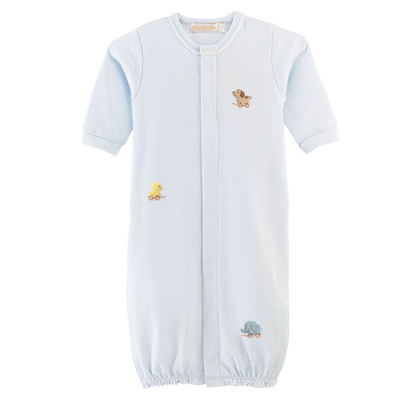 BABY CLUB CHIC sweet toys conv. gown w/ piping trim
