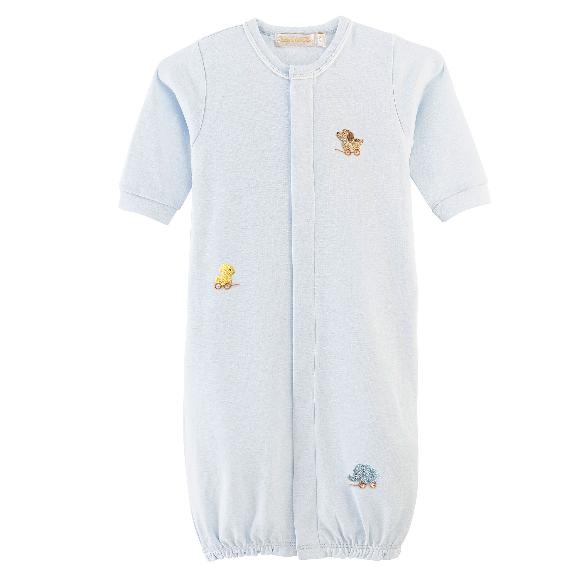 Baby Club Chic Converter Gown with Piping, Sleep Tight Bear Blue main image 0