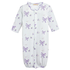 BABY CLUB CHIC lavender bows printed conv. gown w/ruffle