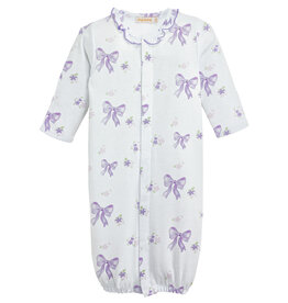 BABY CLUB CHIC lavender bows printed conv. gown w/ruffle