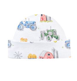 BABY CLUB CHIC tractor farm printed round hat