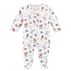 BABY CLUB CHIC football champs printed zipped footie