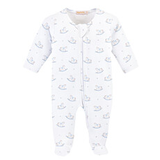 BABY CLUB CHIC tiny rocking horse printed zipped footie