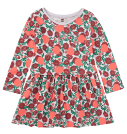 Girl's Printed Pocket Play Dress Persimmon Dot Floral