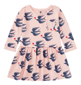 Girl's Printed Pocket Play Dress Magpies & Flowers