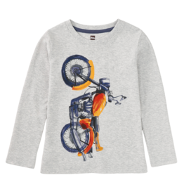 Boy's Motor Bike Graphic Tee Lt Grey Heather