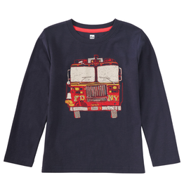 Boy's Fire Truck Graphic Tee Indigo