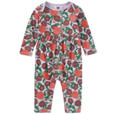 Girl's Lap Shoulder Romper Persimmon Dot Floral