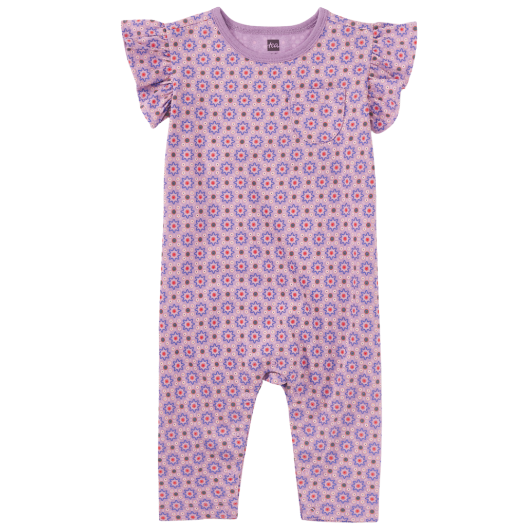 Ruffle Sleeve Romper-Korean Tiles
