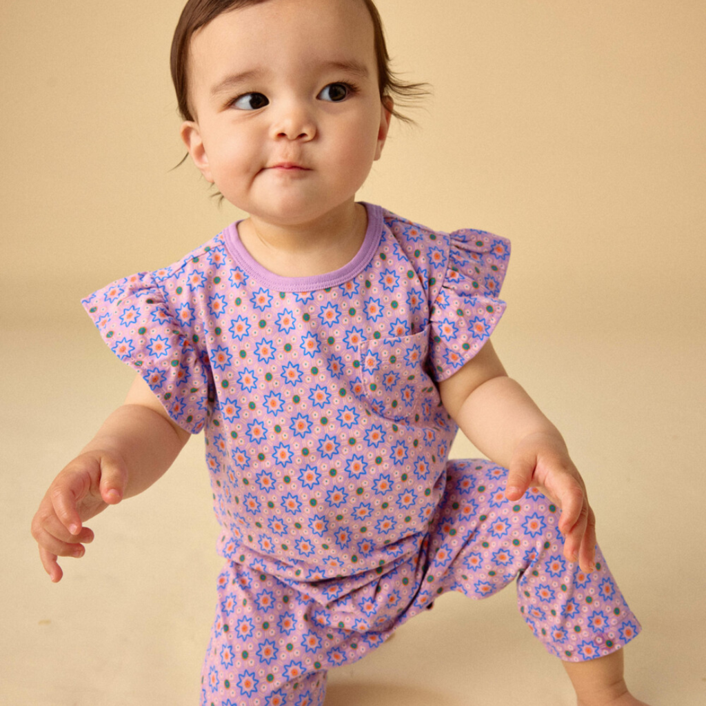 Ruffle Sleeve Romper-Korean Tiles