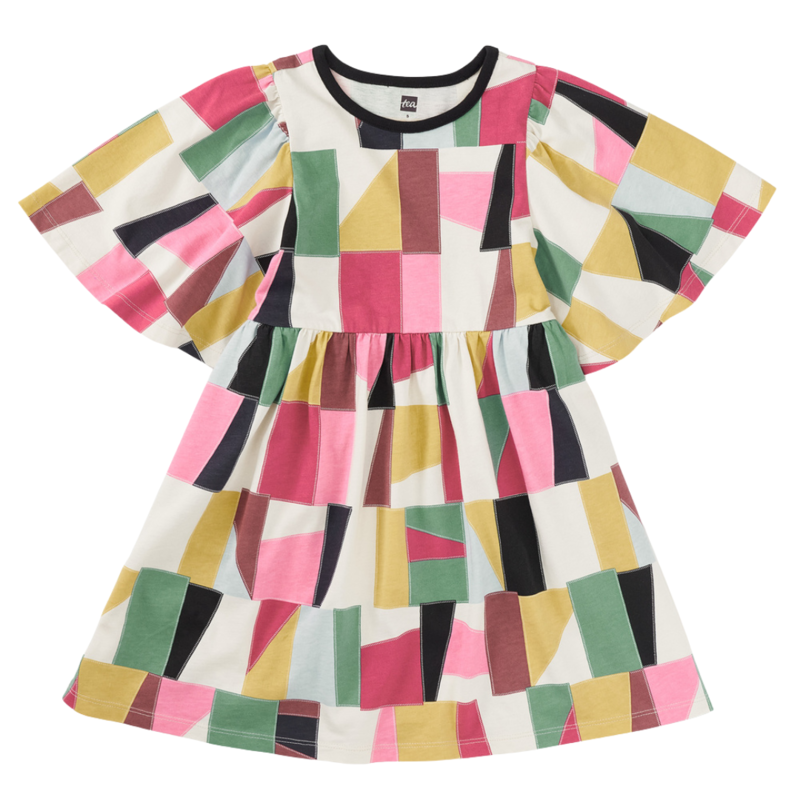 Butterfly Sleeve Dress-Pojagi Patchwork