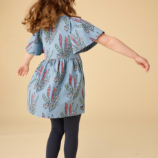 Butterfly Sleeve Dress-Block Print Floral