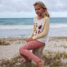 TINY WHALES INC "COSMOS" LEGGINS ROSE
