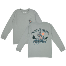 TINY WHALES INC "FIRST RODEO" L/S SHIRT GRANITE