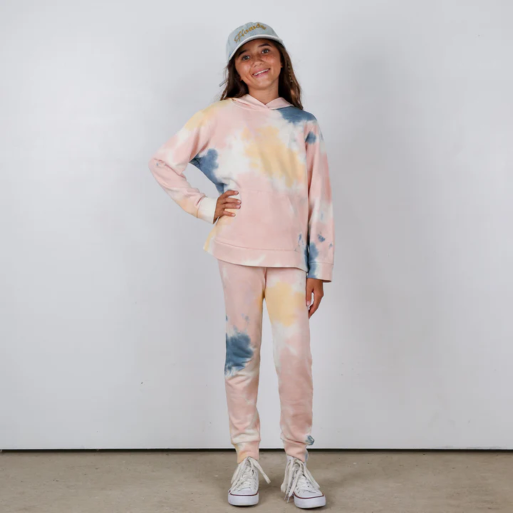 TINY WHALES INC "GALAXY" HOODIE MULTI TIE DYE