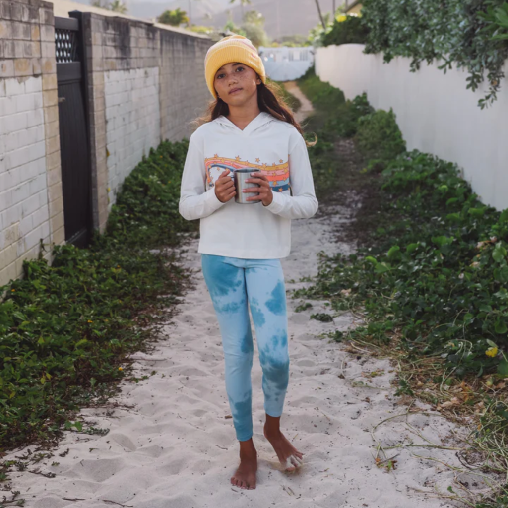 TINY WHALES INC "HEAD IN THE CLOUDS" LEGGINS SKY/DENIM