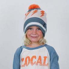 TINY WHALES INC "RAD POWERS" BEANIE-NATURAL/LAKE