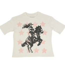 TINY WHALES INC "RODEO STAR" GIRLS SUPER TEE NATURAL