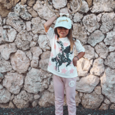 TINY WHALES INC "RODEO STAR" GIRLS SUPER TEE NATURAL