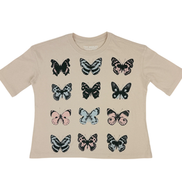 TINY WHALES INC "TAKE FLIGHT" GIRLS SUPER TEE SAND