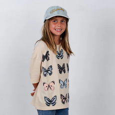 TINY WHALES INC "TAKE FLIGHT" GIRLS SUPER TEE SAND
