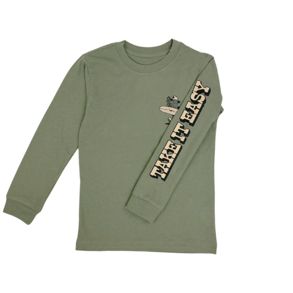 TINY WHALES INC "TAKE IT EASY" L/S SHIRT PINE