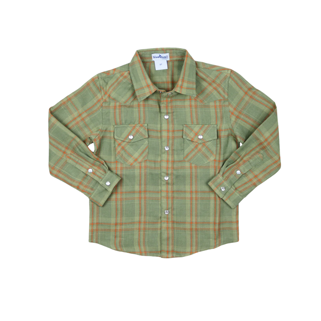 DEER CAMP PLAID PEARL SNAP L/S FLANNEL SHIRT