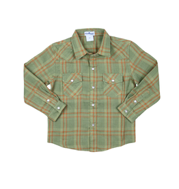DEER CAMP PLAID PEARL SNAP L/S FLANNEL SHIRT