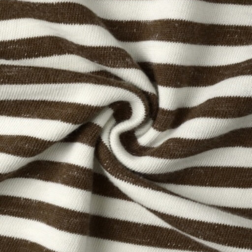 Rylee + Cru Inc. HENLEY JUMPSUIT || BROWN STRIPE