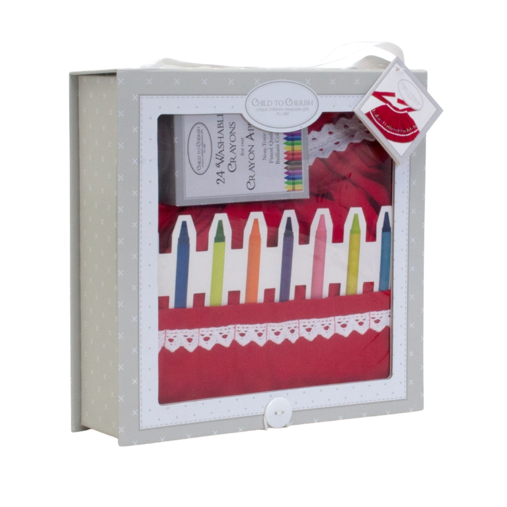 CHILD TO CHERISH Boxed Crayon Apron