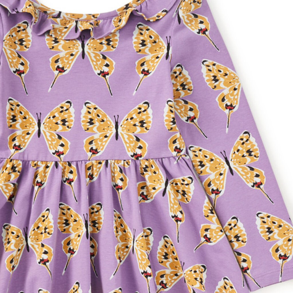 Girl's Ruffle Collar Ballet Dress Dragon Swallowtail Butterflies