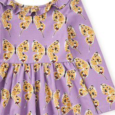 Girl's Ruffle Collar Ballet Dress Dragon Swallowtail Butterflies
