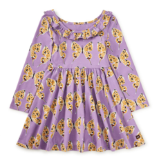 Girl's Ruffle Collar Ballet Dress Dragon Swallowtail Butterflies