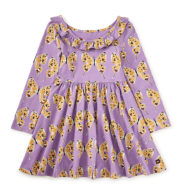 Girl's Ruffle Collar Ballet Dress Dragon Swallowtail Butterflies