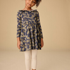 Girl's Ruffle Collar Ballet Dress Gingko Leaf & Dot