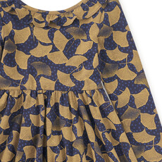 Girl's Ruffle Collar Ballet Dress Gingko Leaf & Dot
