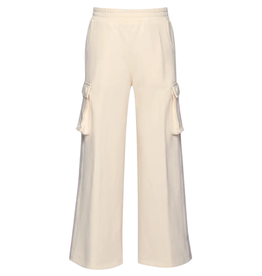 Hannah Banana FRENCH TERRY SWEATPANTS W/CARGO POCKETS IVORY