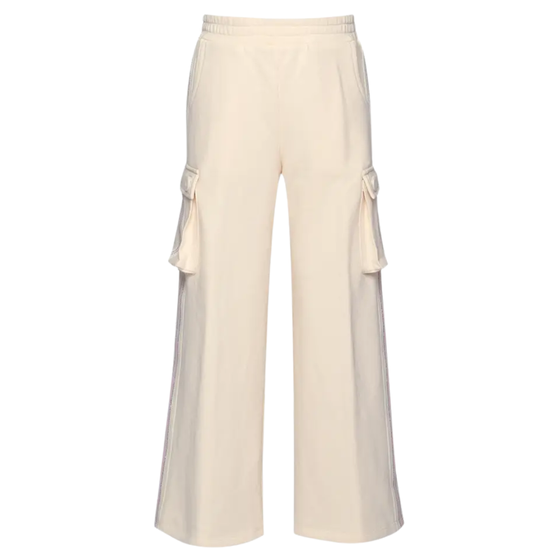 Hannah Banana FRENCH TERRY SWEATPANTS W/CARGO POCKETS IVORY