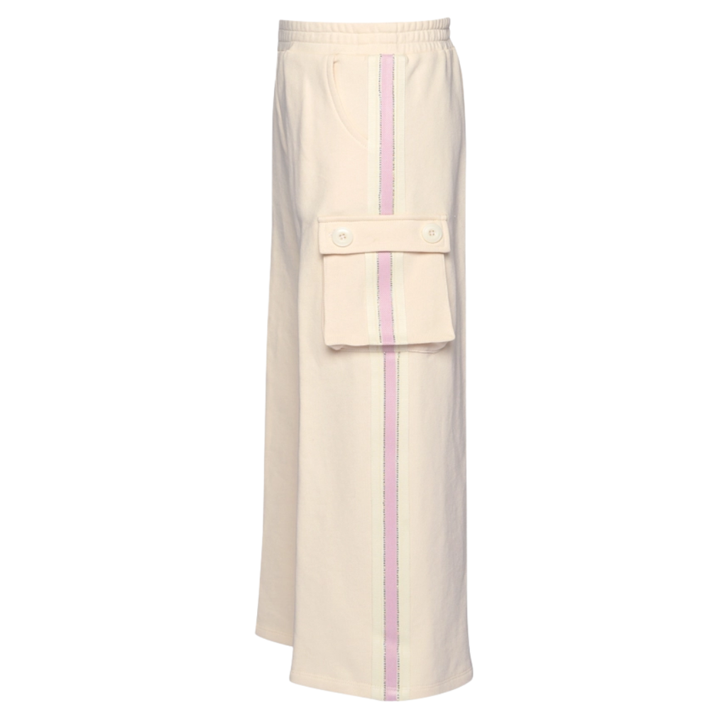 Hannah Banana FRENCH TERRY SWEATPANTS W/CARGO POCKETS IVORY