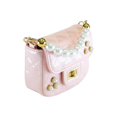 DOE A DEAR EMBELLISHED PATENT QUILTED PURSE