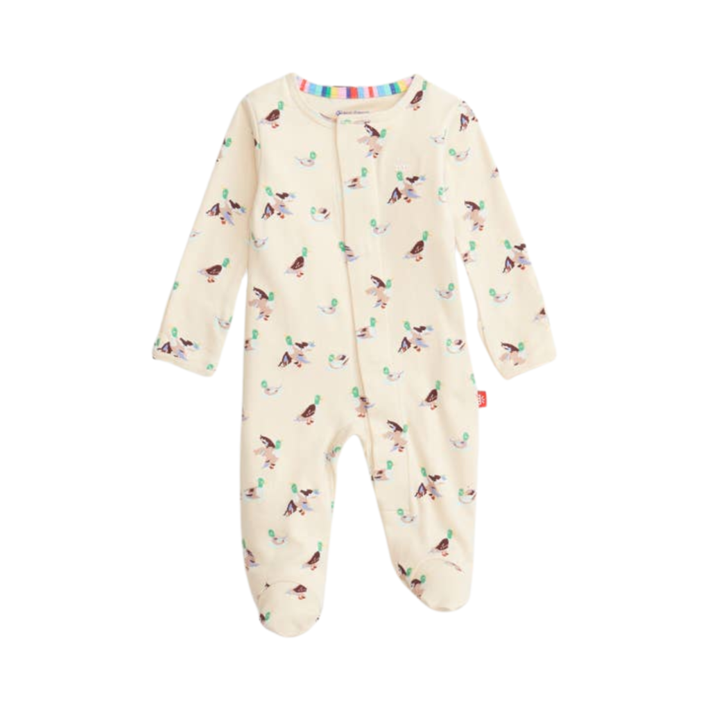 Magnetic  Me QUACK ME UP ORGANIC COTTON FOOTIE
