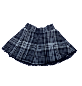 FLOWERS BY ZOE GIRL'S WHITE AND BLACK FLANNEL SKORT