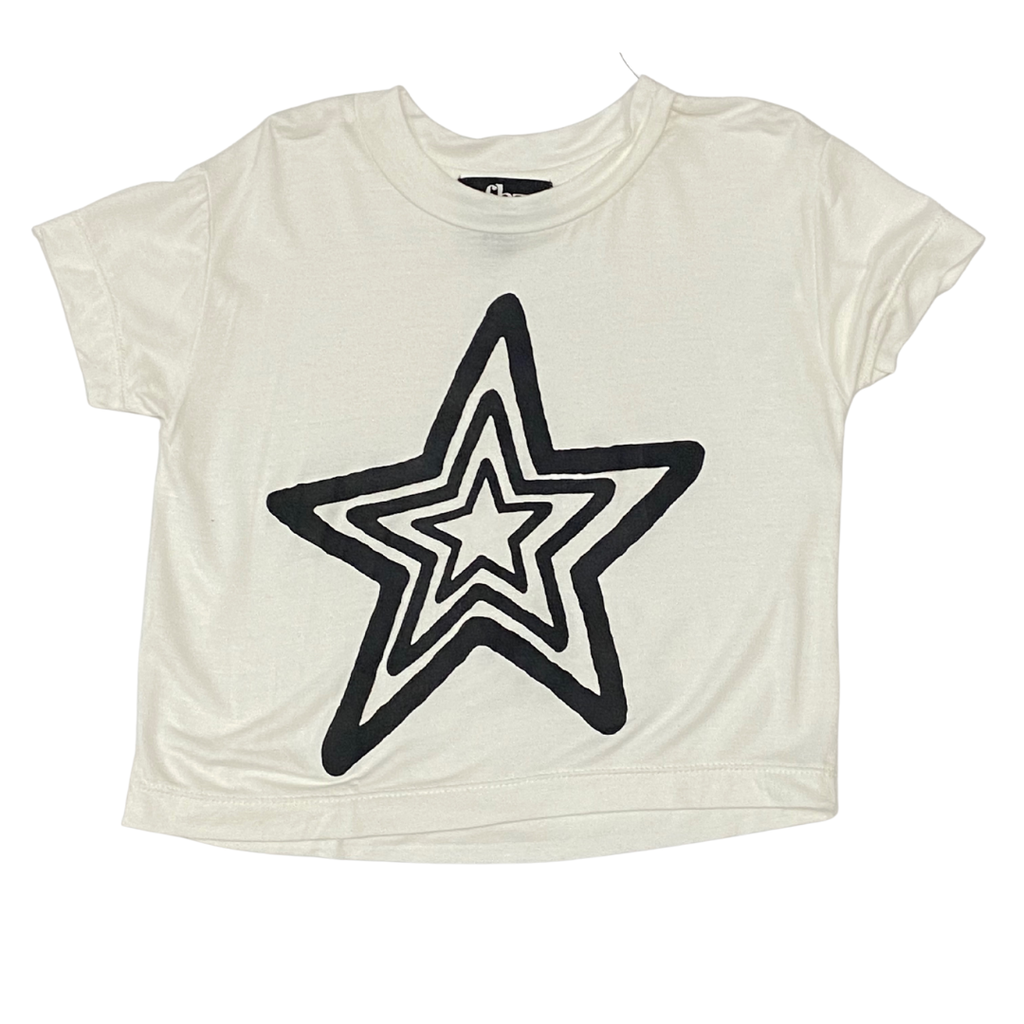 FLOWERS BY ZOE GIRL'S OFF WHITE TOP STAR
