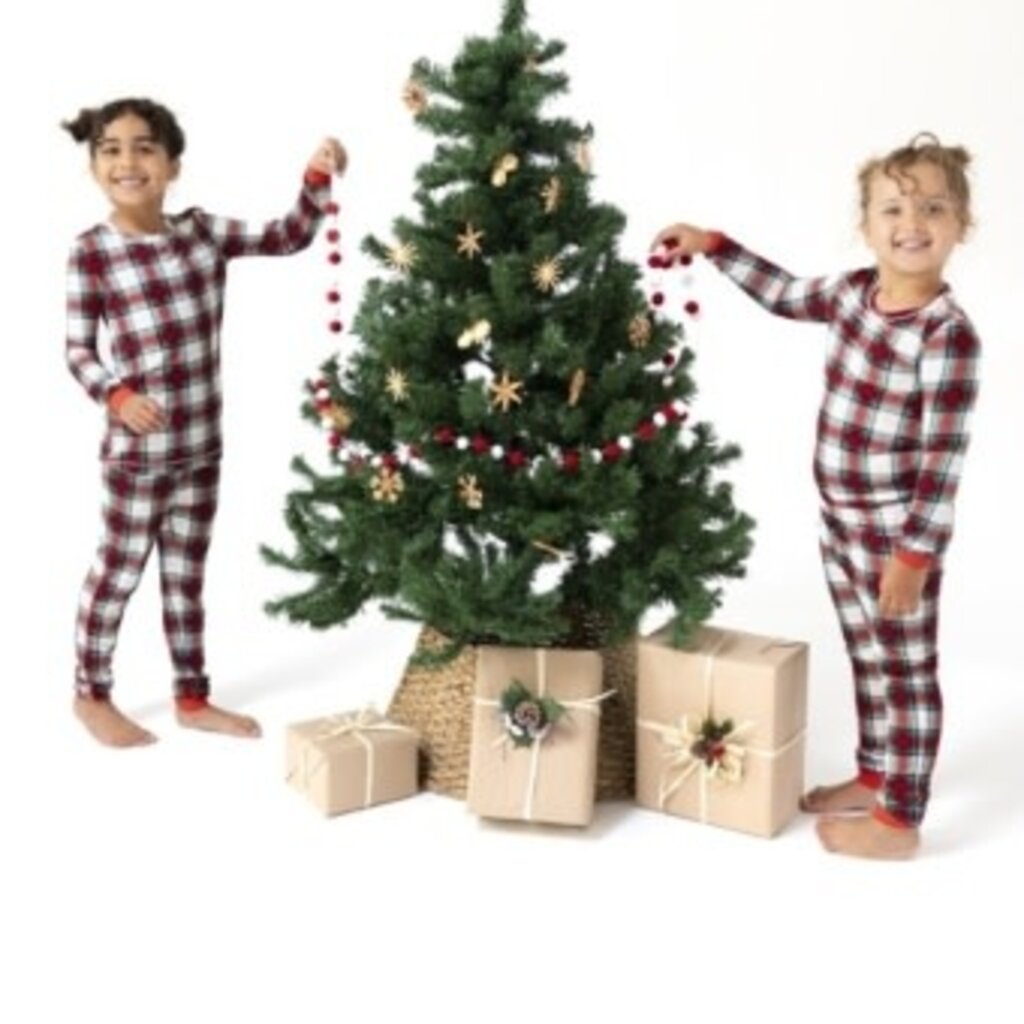 ANGEL DEAR Holiday Plaid - L/S Loungewear Set