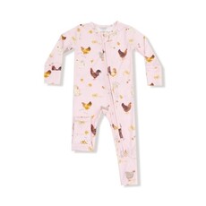 ANGEL DEAR Collector Chickens - Pink - 2 Way Zipper Romper