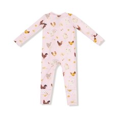 ANGEL DEAR Collector Chickens - Pink - 2 Way Zipper Romper