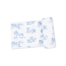 ANGEL DEAR Farm Toile - Blue - Swaddle Blanket