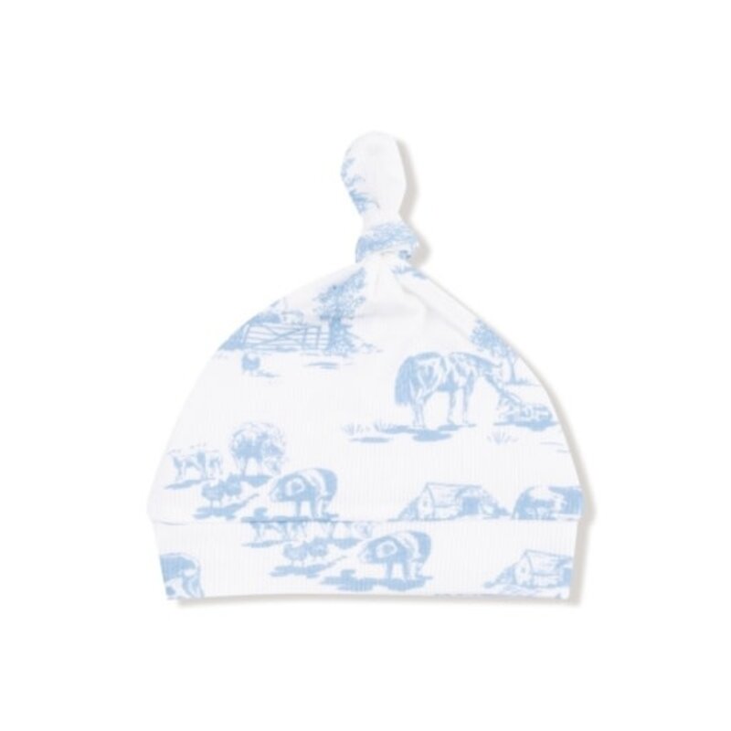 ANGEL DEAR Farm Toile - Blue - Knotted Hat